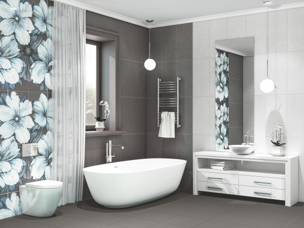 Декор Azori DEVORE INDIGO GEOMETRIA 31,5*63 1с, 587162001