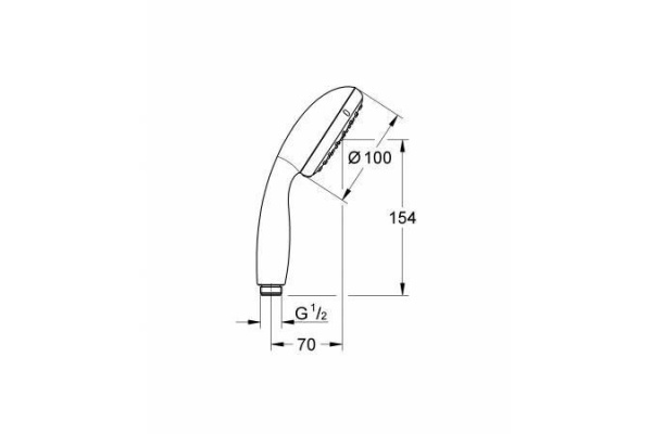 Ручной душ Grohe Tempesta New, хром, 26161001