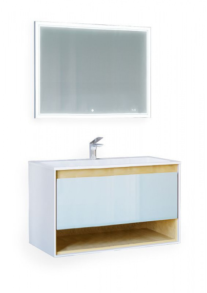 Тумба Jorno Glass 100 подвесной, Gla.01.97/P/W