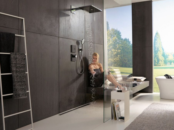 Смеситель для душа Hansgrohe ShowerSelect Highflow, встраиваемый, с отдельным выводом для ручного ду