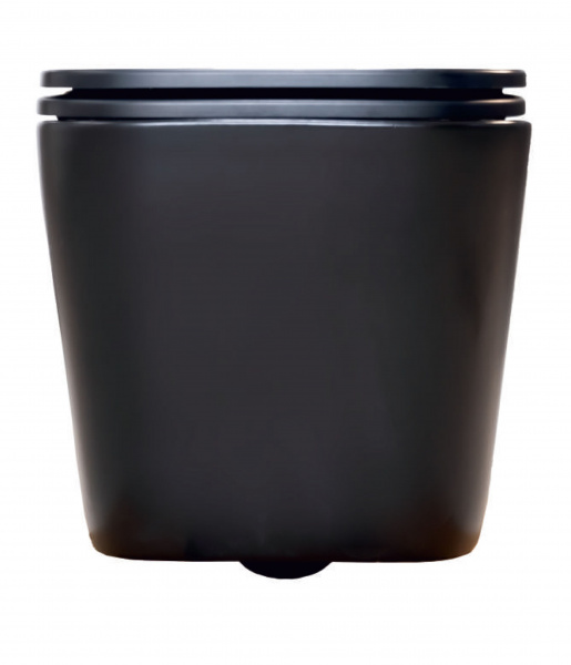 Унитаз подвесной Sole Куб черный 2 / Cube Black 2 безободковый с крышкой Soft-close