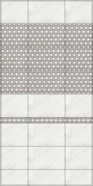 Бордюр Kerama Marazzi 25х5,5 Багет Гран Пале белый BLE006