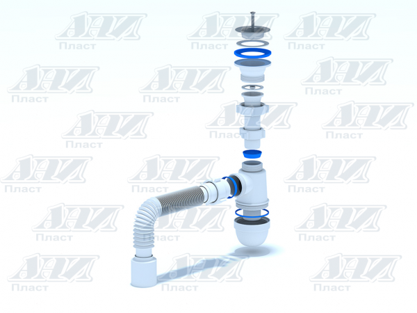 С0510 Сифон Ани 1 1/2 *40 с гибкой трубой 40*50 C0510