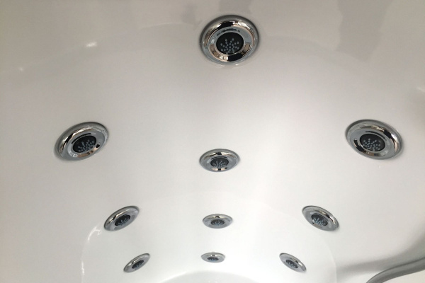 Гидромассажный бокс Royal Bath 150х100х225, прозрачное стекло, белый профиль, левая, RB 150ALP-T-L