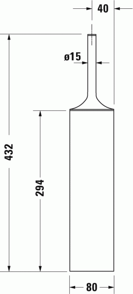 Ёршик Duravit Starck T напольный, чёрный матовый, 0099454600