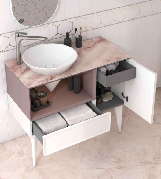 Тумба Kerama Marazzi Cono/Коно напольная 97 белая, CO.97\MAL
