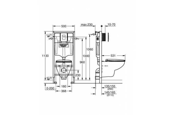 Готовый набор для унитаза Grohe Bau Ceramic, 39586000
