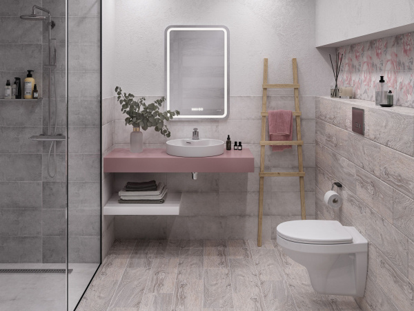 Бордюр Cersanit Неви (Navi) 5х44 серый 12748