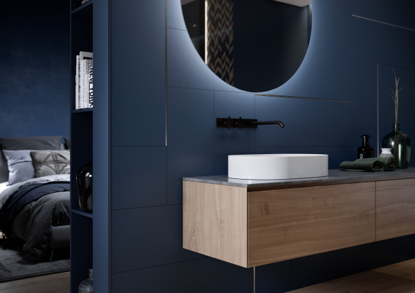 Керамическая плитка настенная Meissen Keramik Love You Navy сатинированный синий 29x89 LYN-WTA031