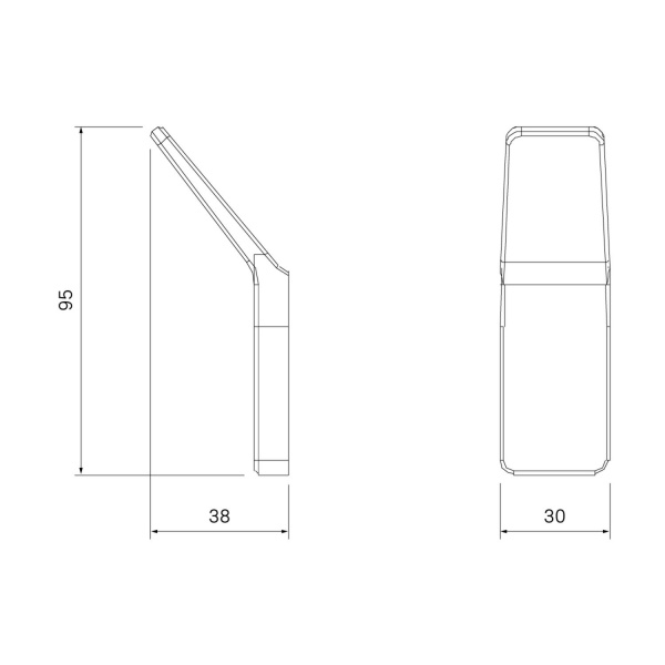 Крючок одинарный IDDIS Slide, графитовый матовый, SLIGM10i41
