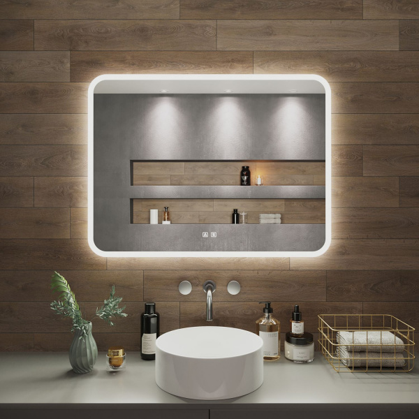 Зеркало Aqua de Marco Амазон 91.5*68.5 см, с LED-подсветкой, антизапотевание, Amz90/70