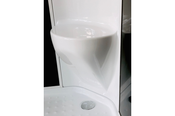 Гидромассажный бокс Royal Bath 80х80х217, черное/прозрачное стекло, хромированный профиль, RB 80HP6-