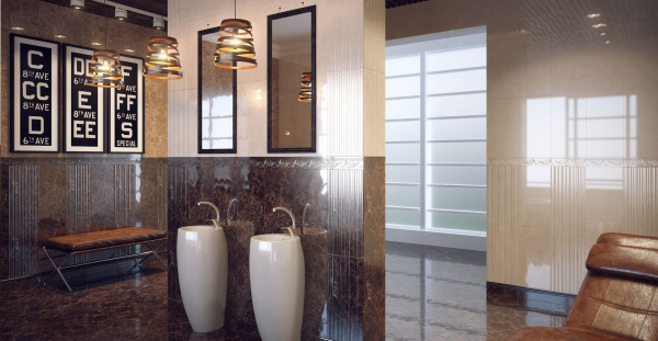 Плитка для стен Golden Tile 300х600 Lorenzo Темно-бежевый (Н4Н051)
