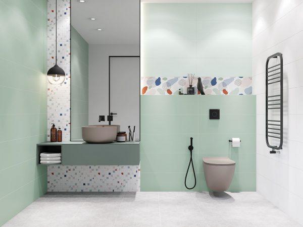 Керамическая плитка настенная Meissen Keramik Trendy  светло-зеленый 25x75 TYU081