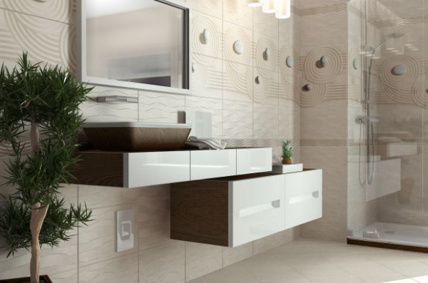Плитка для стен Golden Tile 250х400 Summer Stone Wave Бежевый (В41161)