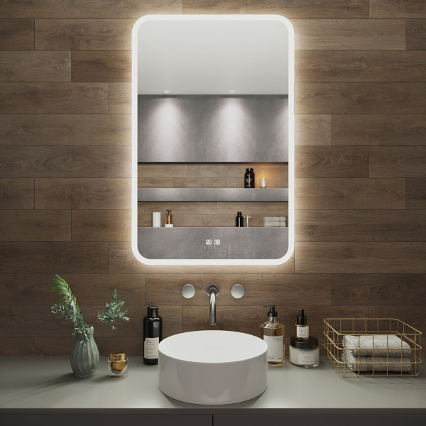 Зеркало Aqua de Marco Амазон Мюзик 60*80 см, с LED-подсветкой, Bluetooth, динамики, антизапотевание,