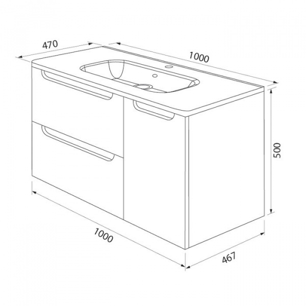 Тумба IDDIS Edifice 100, EDI10W1i95