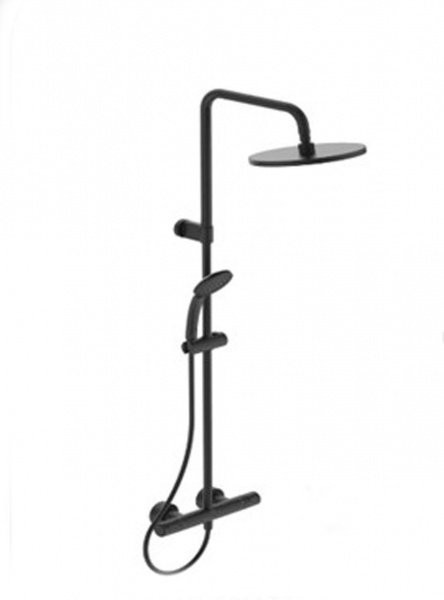 Промо-комплект Ideal Standard: душевая система CERATHERM T25 silk black + набор аксессуаров IOM