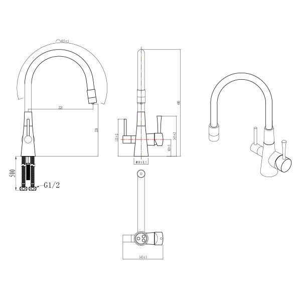 Смеситель для кухни Lemark Comfort, LM3075W