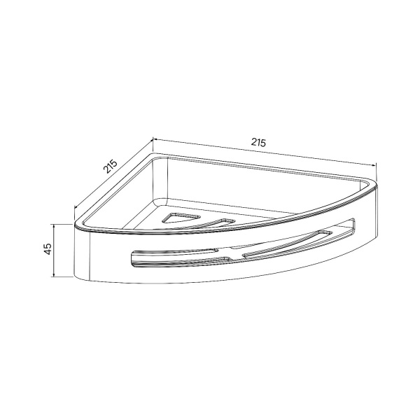 Полка IDDIS  Optima Home, угловая, хром полированный, SHE11SPi44