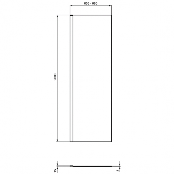 Душевая стенка Ideal Standard I.Life WetRoom 70 см, T4869EO