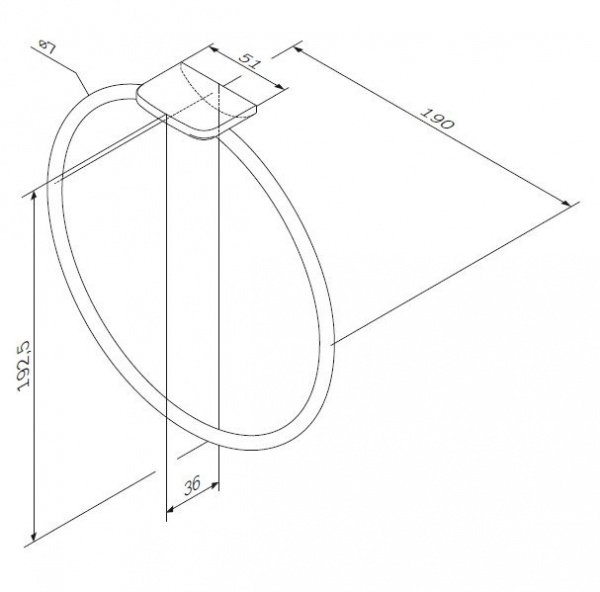 Кольцо для полотенец AM.PM Inspire 2.0, хром, A50A34400