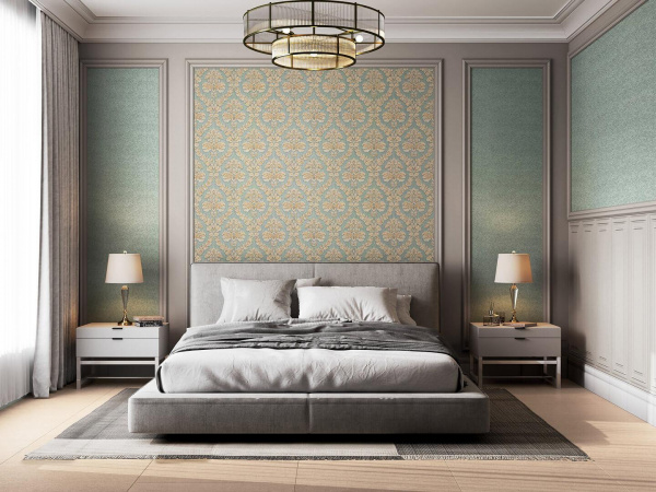 Обои виниловые Kerama Marazzi Палаццо фон-2, серебро, KM5514