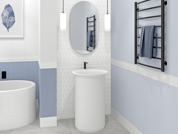 Керамическая плитка настенная Meissen Keramik Trendy  светло-голубой 25x75 TYU491
