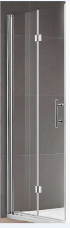 Душевая дверь Cezares Eco 100*195, прозрачное стекло, хромированный профиль, ECO-O-50/50-C-Cr
