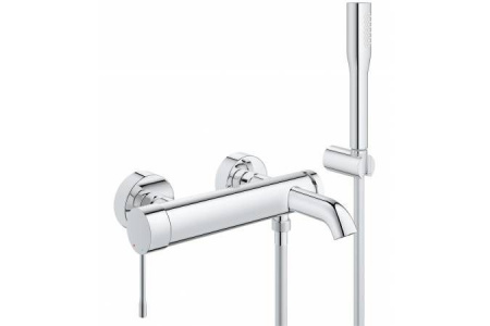 Смеситель для ванны GROHE Essence с душевым гарнитуром, хром (33628001)