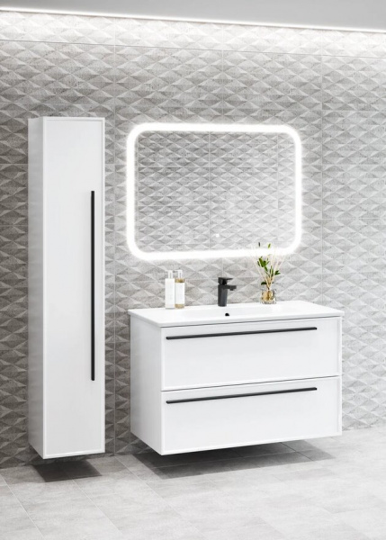 Тумба подвесная Avanti Нова / Nova Double 90 Bianco с умывальником Грэйс 90 (2 ящика)
