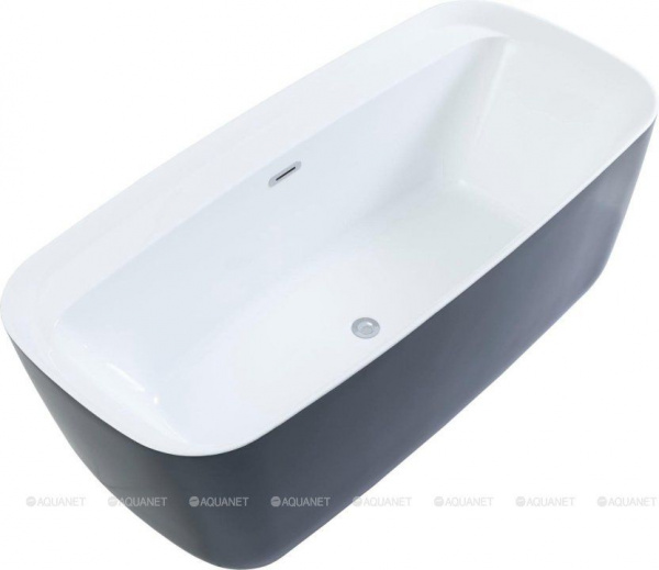 Ванна акриловая Aquanet  Family Fine 170*78 см , белый глянец/ черный матовый, 95778-GW-MB