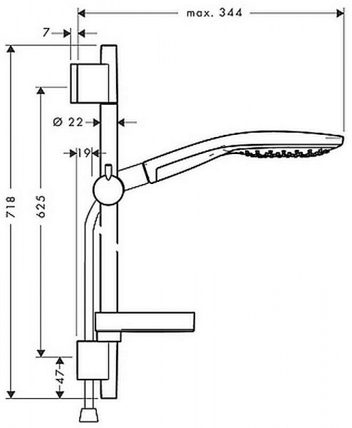 Raindance Select S 150 Душевой набор, 0,65 м 27802400