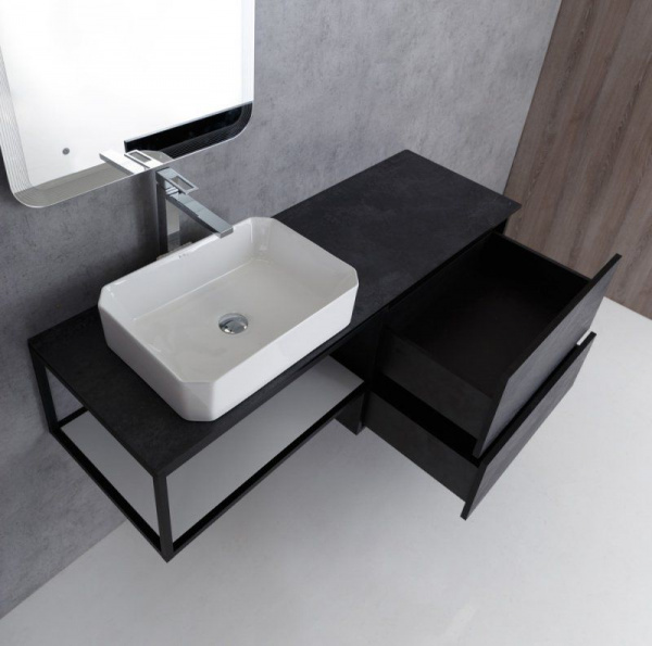 Металлический каркас под раковину Cezares CADRO 70x46x30, CADRO-70/46/30-1C-SO-MET Nero