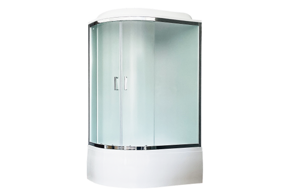 Гидромассажный бокс Royal Bath  120х80х217, белое/матовое стекло, хромированный профиль, правая, RB 