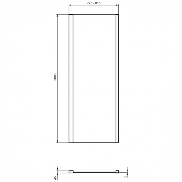 Душевая стенка Ideal Standard I.Life L 80 см, T4863EO