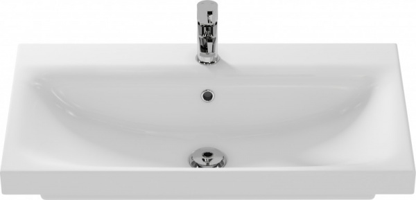 Раковина встраиваемая Cersanit Модуо (Moduo) 80 1 отв белый, S-UM-MOD80/1