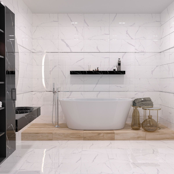 Декор Eurotile Ceramica Statuario white 30х60