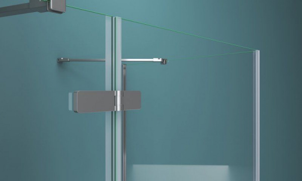 Душевая кабина BelBagno Kraft 900x1000x1950, прозрачное стекло, хромированный профиль, правый, KRAFT