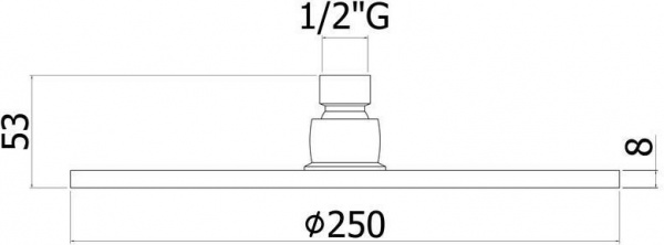 Верхний душ с держателем Paffoni Master Speciale ZSOF101CR + ZSOF034CR