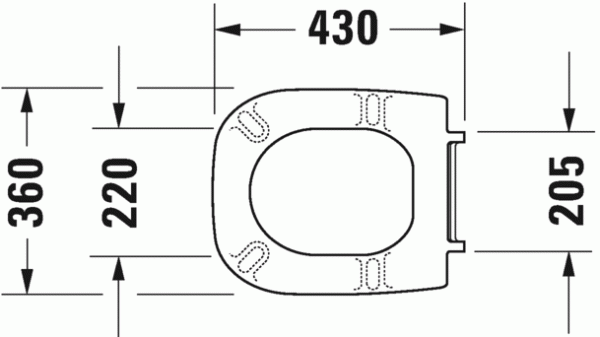 WC крышка-сиденье Duravit D-Code, стальные шарниры, 0067310000