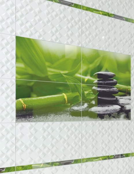 Плитка для стен Golden Tile 250х400 RELAX Зеленый (494061)