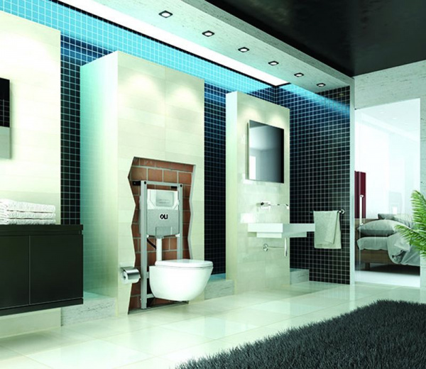 Комплект: инсталляция Oli 80 ECO, мех.панель слива River Della хр. гл., 886914RDOO