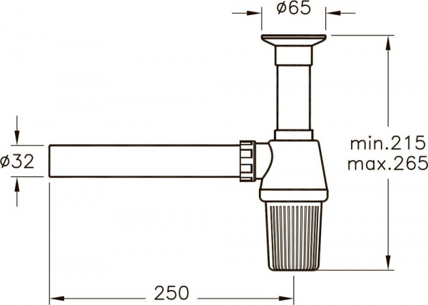 Сифон Vitra A45109 для раковины (пластиковый), белый, A45109