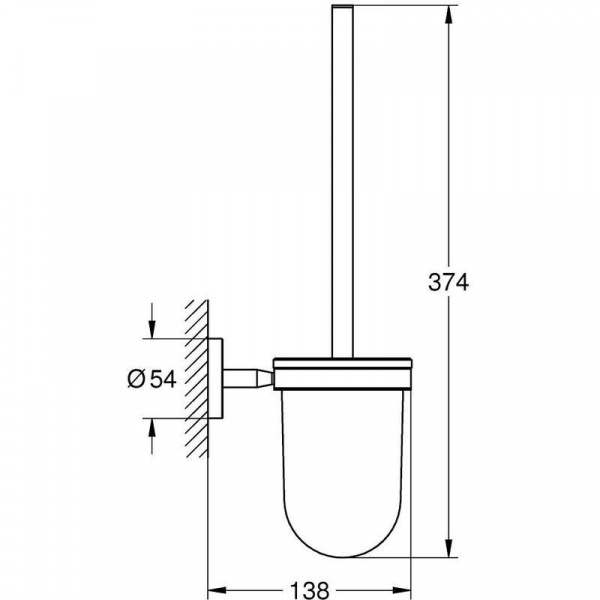 Туалетный ёршик Grohe Bau Cosmopolitan, хром, 40463001