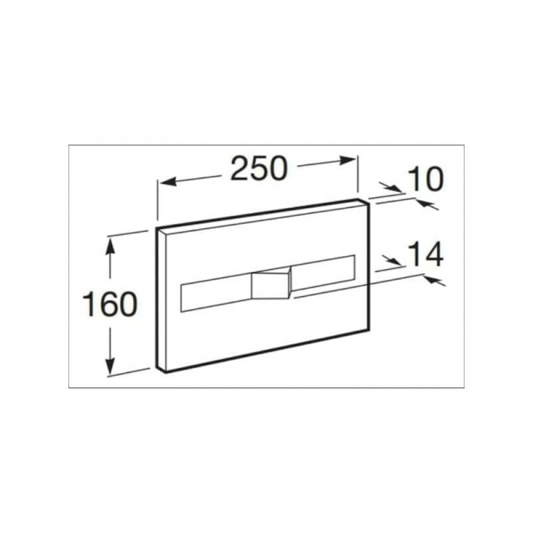 Cмывная клавиша Roca DUPLO IN-WALL PL-2 хром матовый, 7.8900.9.600.5
