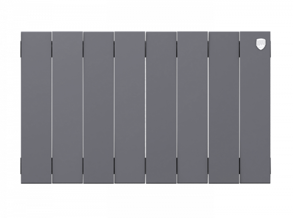 Радиатор биметаллический Royal Thermo PianoForte 300 /Silver Satin - 8 секций, серебристый, RTPSS300