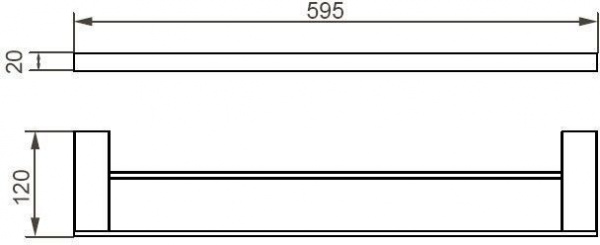 Держатель для полотенец Aquanet 5624D (60 см)