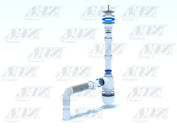 C1015 Сифон Ани 1 1/4 *40 с гибкой трубой 40*40/50 C1015