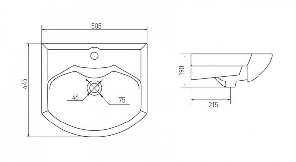 Раковина Акватон SMILE 50, 1WH207781